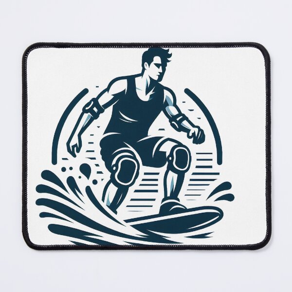 Item preview, surfing wave in ocean enjoying holidays designed and sold by vectorillus.