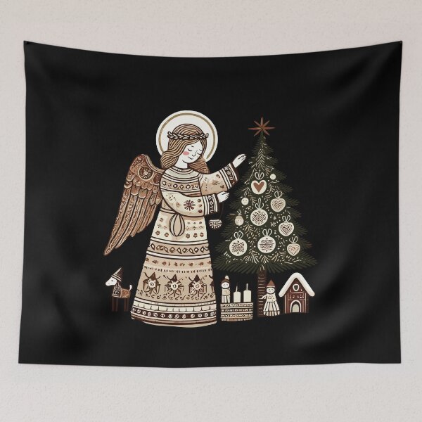 Item preview, Christmas Angel With Scandinavian Charm designed and sold by LuminOrb.