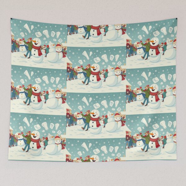 Item preview, Winter Snow People Fun Land designed and sold by NerdscapeDC.