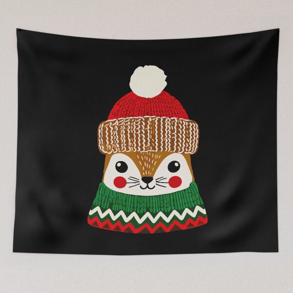 Item preview, Cute Christmas Hamster With Hat designed and sold by LuminOrb.