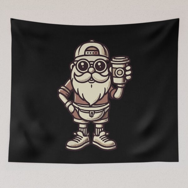 Item preview, Trendy Santa Claus Coffee Vibes designed and sold by LuminOrb.