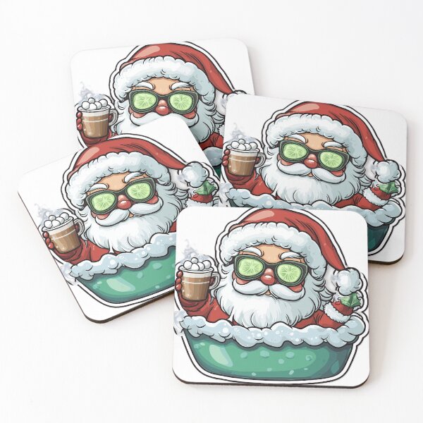 Item preview, Even Santa needs a spa day Sticker designed and sold by Fox1997.