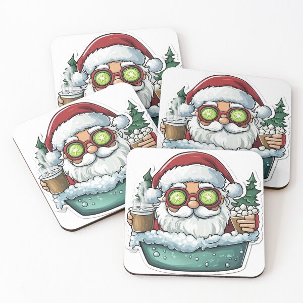 Item preview, Even Santa needs a spa day Sticker designed and sold by Fox1997.