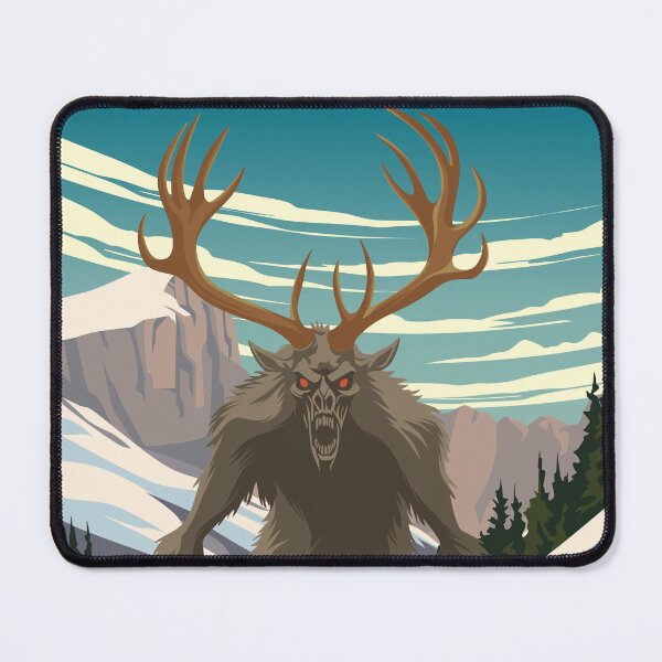 Item preview, Wendigo Cryptid Monster Travel Art Print designed and sold by Stadify.