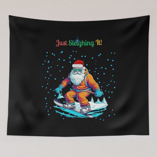 Item preview, Just Sleighing It! Snowboarding Santa - Christmas Design designed and sold by signshirtz.
