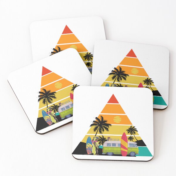 Item preview, Fun Meerkat suricatta design with sunglasses, van and tropical background. designed and sold by StyleFused.