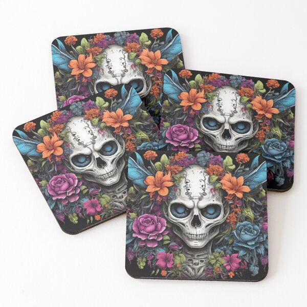Item preview, Floral Skull Fusion - Edgy Elegance in Bloom designed and sold by AleksKos.