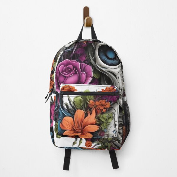 Artikelvorschau, Floral Skull Fusion – Edgy Eleganz in voller Blüte entworfen und verkauft von AleksKos.