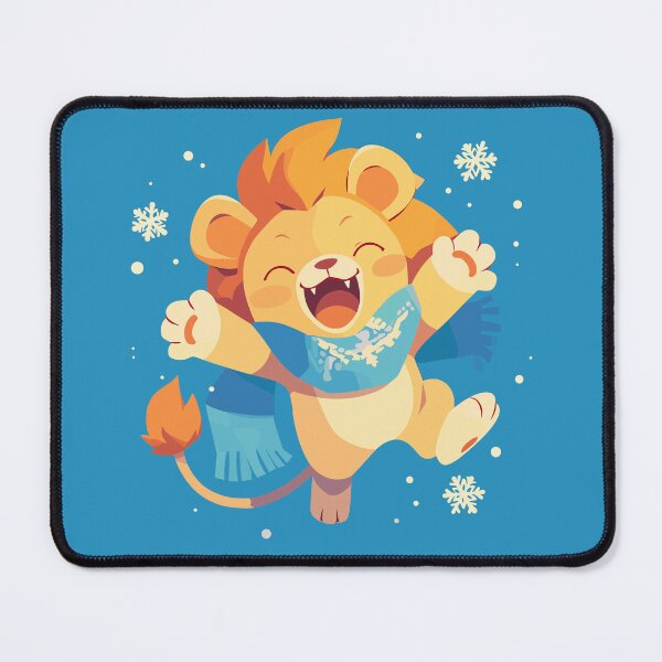 Item preview, Cute lion playing in the snow designed and sold by etherElric.
