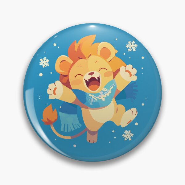 Item preview, Cute lion playing in the snow designed and sold by etherElric.