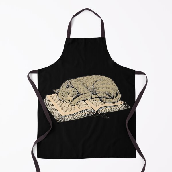 Item preview, cat and book designed and sold by Catophile.