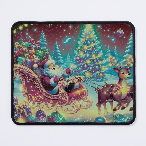 Item preview, Christmas Santa And Reindeers C10 D10 designed and sold by HappyHavenStu.