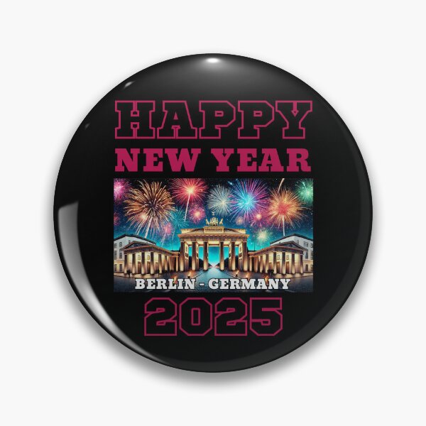Item preview, Happy New Year 2025 - Berlin - Pink Edition designed and sold by Manic Merch Designs.