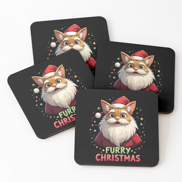 Item preview, Furry Christmas. Anthropomorphic Cat Santa Claus.  designed and sold by twisted-dot.