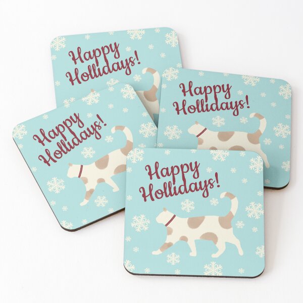 Item preview, Happy Hollidays Cat blue designed and sold by Ana Gorozpe.