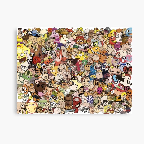Cartoon Collage Canvas Prints Redbubble