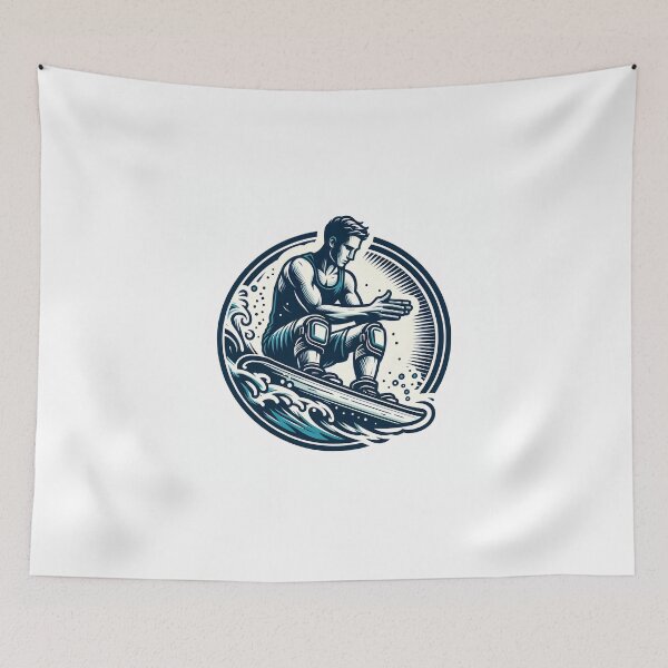 Item preview, surfing wave in ocean enjoying holidays designed and sold by vectorillus.