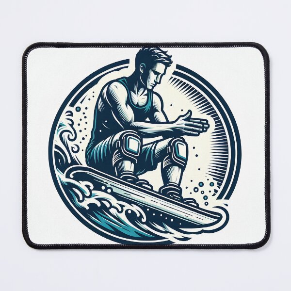 Item preview, surfing wave in ocean enjoying holidays designed and sold by vectorillus.