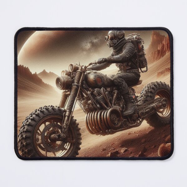 Item preview, Steampunk scrambler motorcycle on mars designed and sold by Outlandishrob.