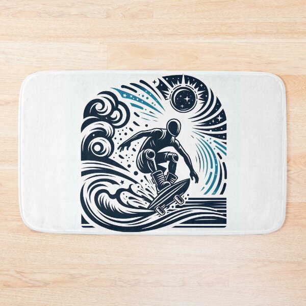 Item preview, surfing wave in ocean enjoying holidays designed and sold by vectorillus.
