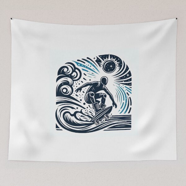 Item preview, surfing wave in ocean enjoying holidays designed and sold by vectorillus.