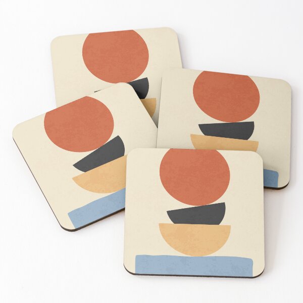 Item preview, Abstract Stacked Shapes Modern Art Print designed and sold by CoreMinimal.