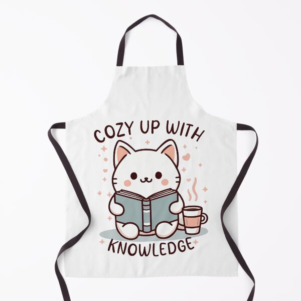 Item preview, Cozy Up with Knowledge - Bookish Cat designed and sold by TheJoyfulNest.