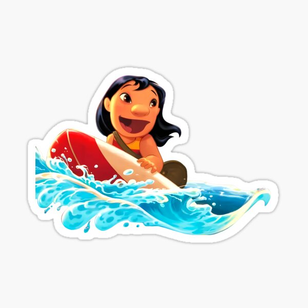 Vista previa del artículo con la obra «surfista lilo», diseñado y vendido por Chibi Fantasy.