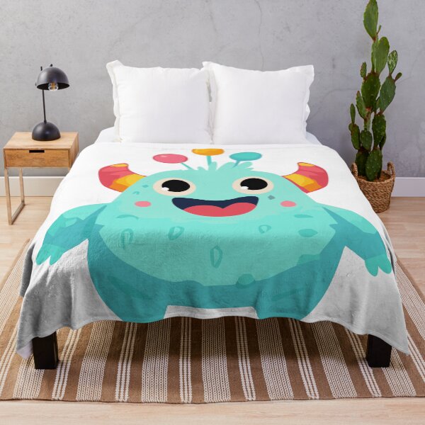 Item preview, Cute Blue Happy Monster - Kids Illustration Clipart designed and sold by viktoriaart0303.
