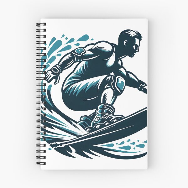 Item preview, surfing wave in ocean enjoying holidays designed and sold by vectorillus.