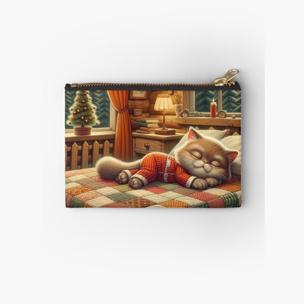 Aperçu de l'œuvre Chat persan portant un pyjama rouge créée et vendue par BritishDelights.