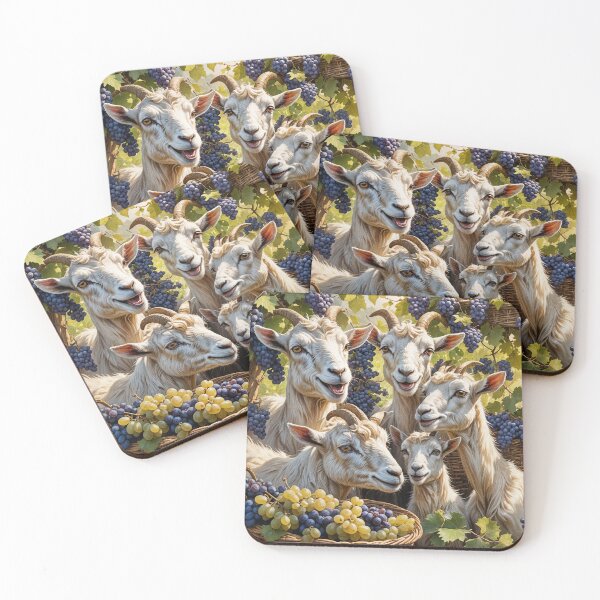 Item preview, happy goats at the harvest designed and sold by RocketAiCat.
