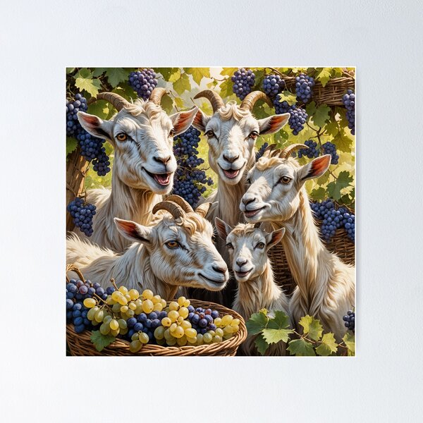 Item preview, happy goats at the harvest designed and sold by RocketAiCat.