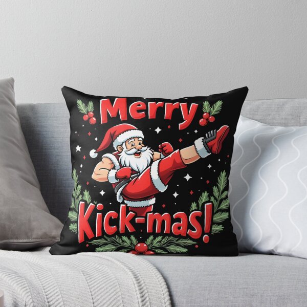 Item preview, Karate Christmas - Merry Kickmas - Santa KickBoxing for Christmas designed and sold by TheInkyOwl-TIO.