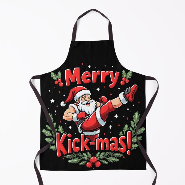 Item preview, Karate Christmas - Merry Kickmas - Santa KickBoxing for Christmas designed and sold by TheInkyOwl-TIO.