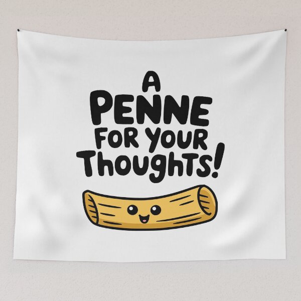 Item preview, A Penne For Your Thoughts! Cute Penne Pun designed and sold by PMCreative.
