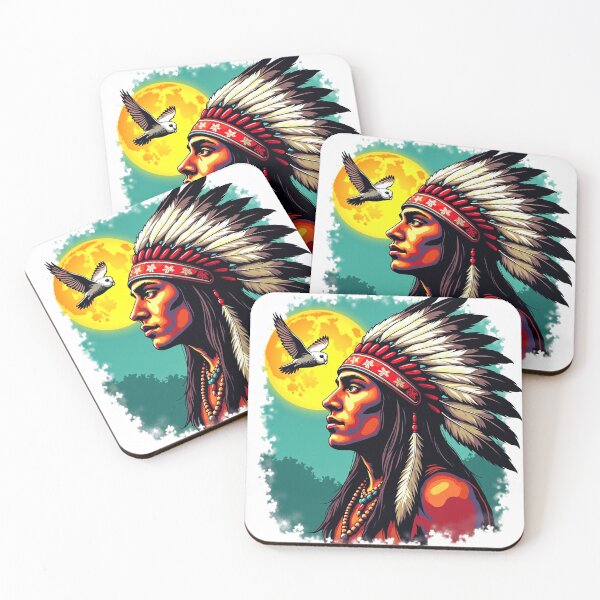 Item preview, Sitting Bull - Owl Under a Full Moon  designed and sold by SJZDesign.