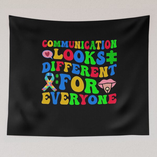 Item preview, Communication Looks Different For Everyone, Speech Therapy, Speech Pathologist, Audiologist, Audiology Slp, Mental Health, RBT, AAC designed and sold by behindthefacts.