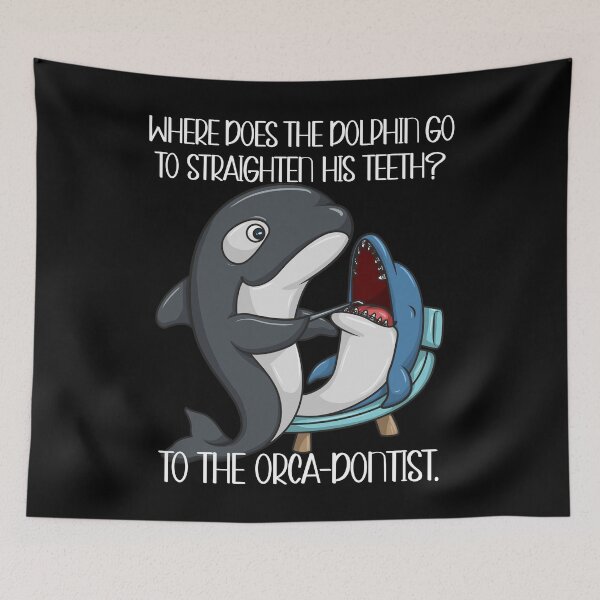 Item preview, Where Does Dolphin Go To Straighten His Teeth To The Orca-donist designed and sold by PNGShop.