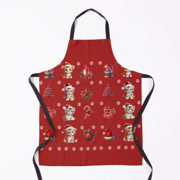 Item preview, Christmas motif cute tiger cats pattern holiday design designed and sold by Endo Designs - cause Love and Life matters.