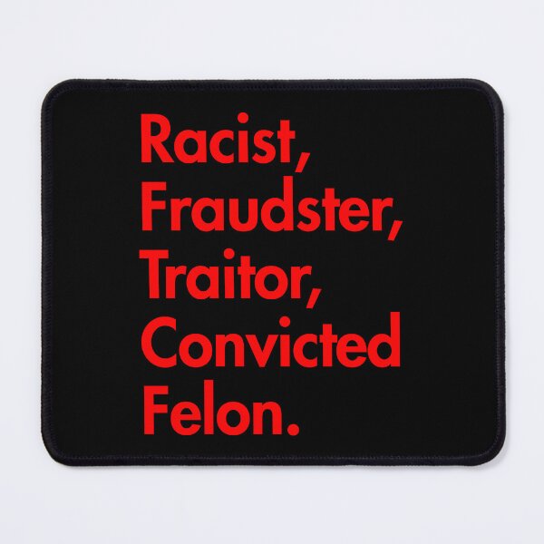 Item preview, Trump UNFIT Cognitive Test: racist, fraudster, traitor, convicted felon (red) designed and sold by Thelittlelord.