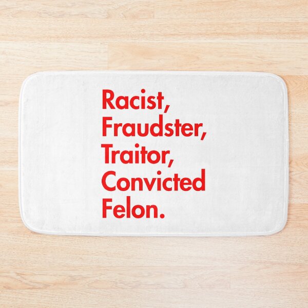 Item preview, Trump UNFIT Cognitive Test: racist, fraudster, traitor, convicted felon (red) designed and sold by Thelittlelord.