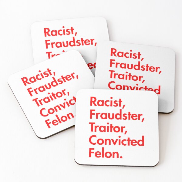 Item preview, Trump UNFIT Cognitive Test: racist, fraudster, traitor, convicted felon (red) designed and sold by Thelittlelord.