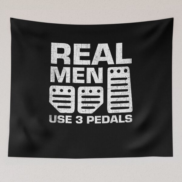 Item preview, Real Men Use Three Pedals Funny Driving Design designed and sold by PNGShop.