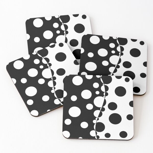 Item preview, Retro 60's Black and White Dot Pattern designed and sold by MellowCat.