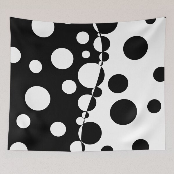 Item preview, Retro 60's Black and White Dot Pattern designed and sold by MellowCat.