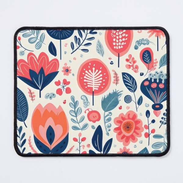 Item preview, Pattern No 1 Pink and Navy blue floral designed and sold by Shoot-The-Moon.