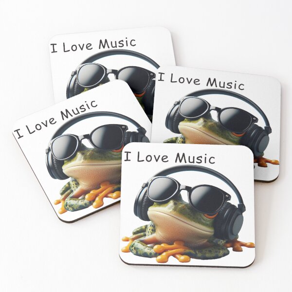 Item preview, Frog Listening to Music sticker designed and sold by CeammiShop.