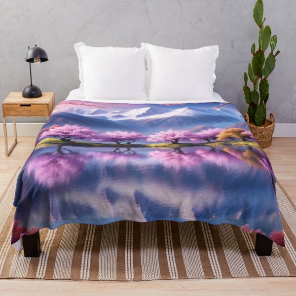 Item preview, Cherry Blossoms In Bloom By A Lake designed and sold by debbiedwarika.