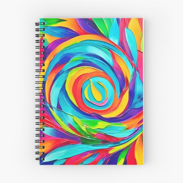Item preview, Vibrant Psychedelic Floral Spiral Painting designed and sold by Health And Fitness Posts e-Store.